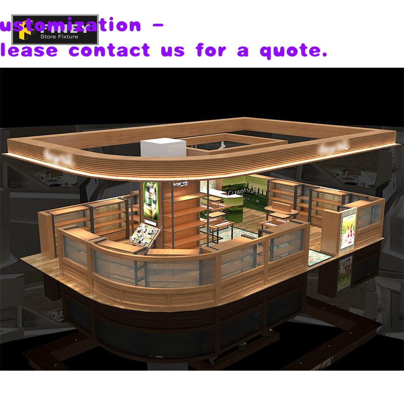 Interior Design Layout - カスタムコスメティックキオスク内装レイアウト装飾メイクアップディスプレイカウンターショーケースコスメティックモールキオスクデザイン