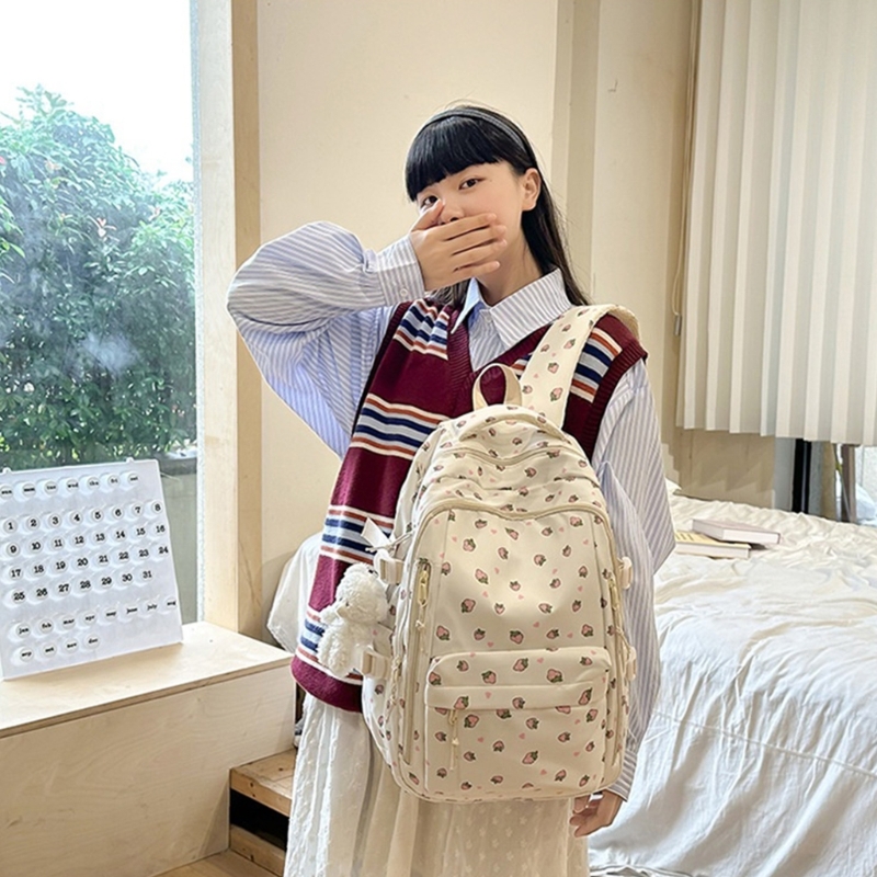 Interior Design University In China - 49MD 機能的なバックパック軽量人間工学に基づいたデザイン複数の組織セクショントレンディな大学スタイルのブックバッグ