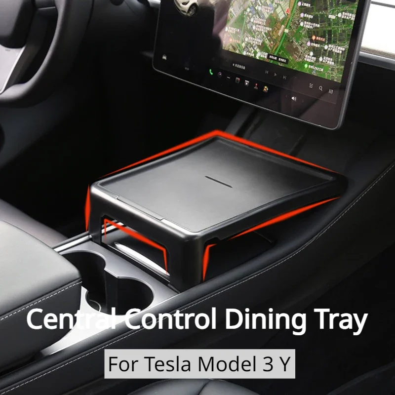 Interior Design Mockup - テスラモデル3 y,多機能,食品,コーヒーテーブル,小さなテーブルデスク,車のインテリアアクセサリー用のダイニングトレイ