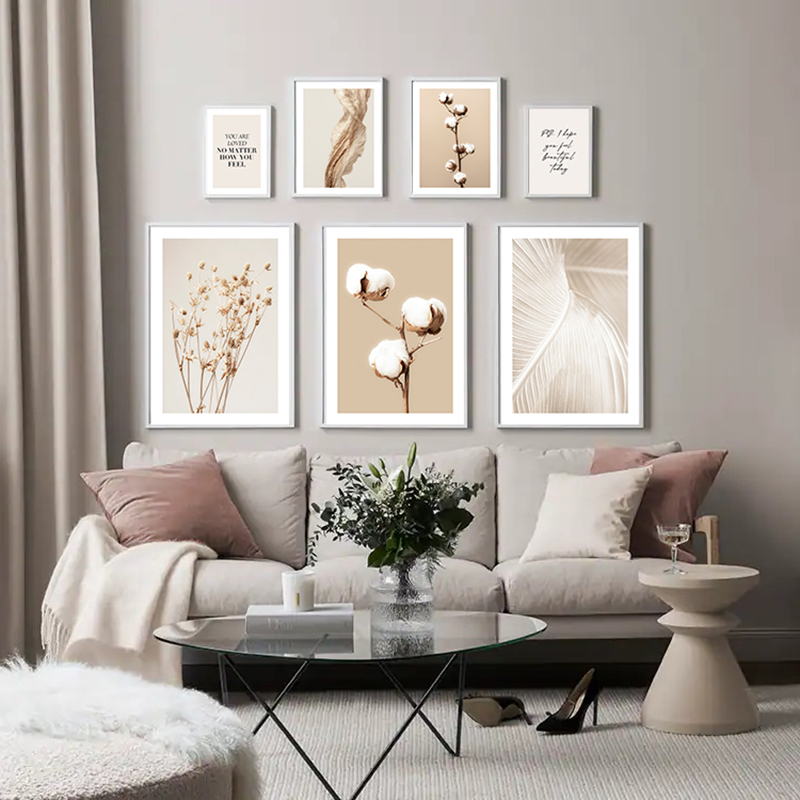 壁の芸術,ポスター,室内装飾のための自由奔放に生きる花の写真 - Interior Design Layout のレビューと価格