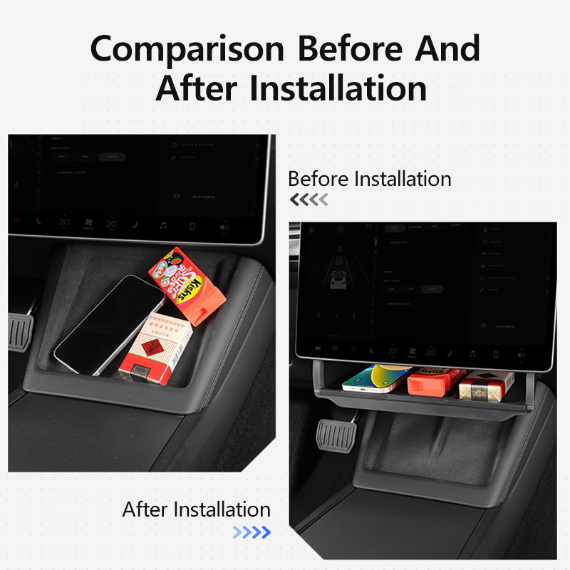 テスラモデル3ハイランド用のスクリーン下収納ボックス,隠し折 - Interior Design Presentation のレビューと価格