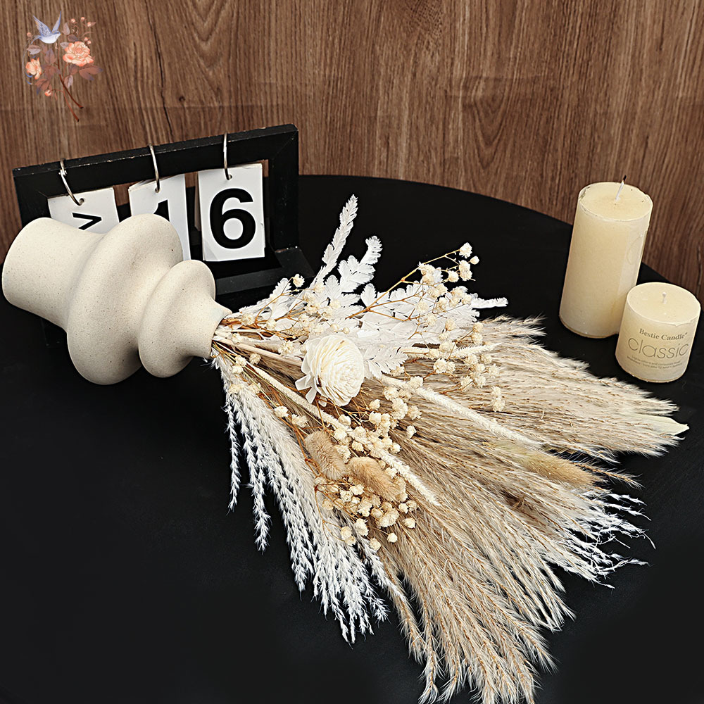 40 個の乾燥ススキの葦ヤシの葉バンドルボヘミアンシックな家 - Dried Pampas Bundle のレビューと価格