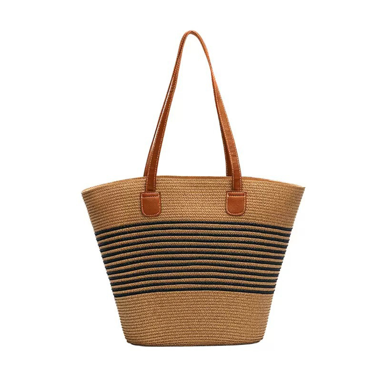 女性用大容量ショルダーバッグ 夏用ストロー編みバスケットハン - Interior Design Bali のレビューと価格
