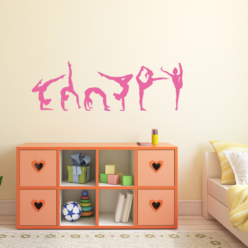 6 個セット体操選手体操ウォールステッカービニール家の装飾イ - Interior Design Layout のレビューと価格